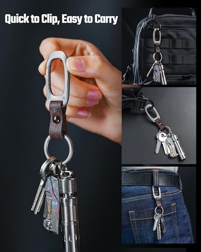 Attache Rapide pour Clés Maison Voiture MecArmy CH18 Cuir - 5