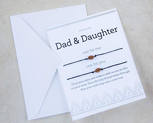 Product Image of the Dad Daughter Greeting Card Matching Wish Bracelet Set Father's Day