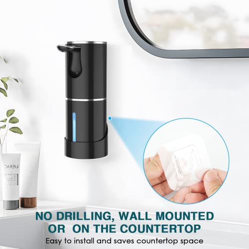 Automatic Liquid Soap Dispenser, 15.6Oz Touchless Rechargeable Hand Soap Dispenser With 5 Adjustable Soap Volume, Electric Hand Sanitizer Dispenser Pump For Kitchen Bathroom Wall No Drilling (Black) #TOP5