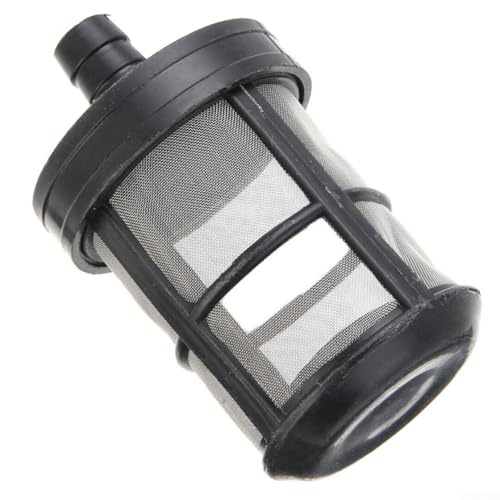 Vidonergy Filtre à tuyau d'aspiration pour nettoyeur haute pression - Diamètre du trou de 8 mm - Filtre en métal et plastique - Design argenté et noir - 1 pièce