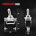 MICTUNING 6 Pack Heavy Duty Toggle Switch 15A 250V 20A 125V SPST 2 Pin On-Off Switch Metal Bat with Waterproof Boot Cap for Car Auto Boat