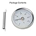 Stainless Steel Clamp-On Pipe Thermometer with 0-120°C Range,63mm Dial for Industrial Applications,Spring Mount Included