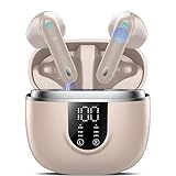 Jesebang Bluetooth Kopfhörer, Kopfhörer Kabellos Bluetooth 5.4, Hi-Fi Sound In Ear Kopfhörer mit ENC Noise Cancelling, 45 Std Spielzeit, Graubeige