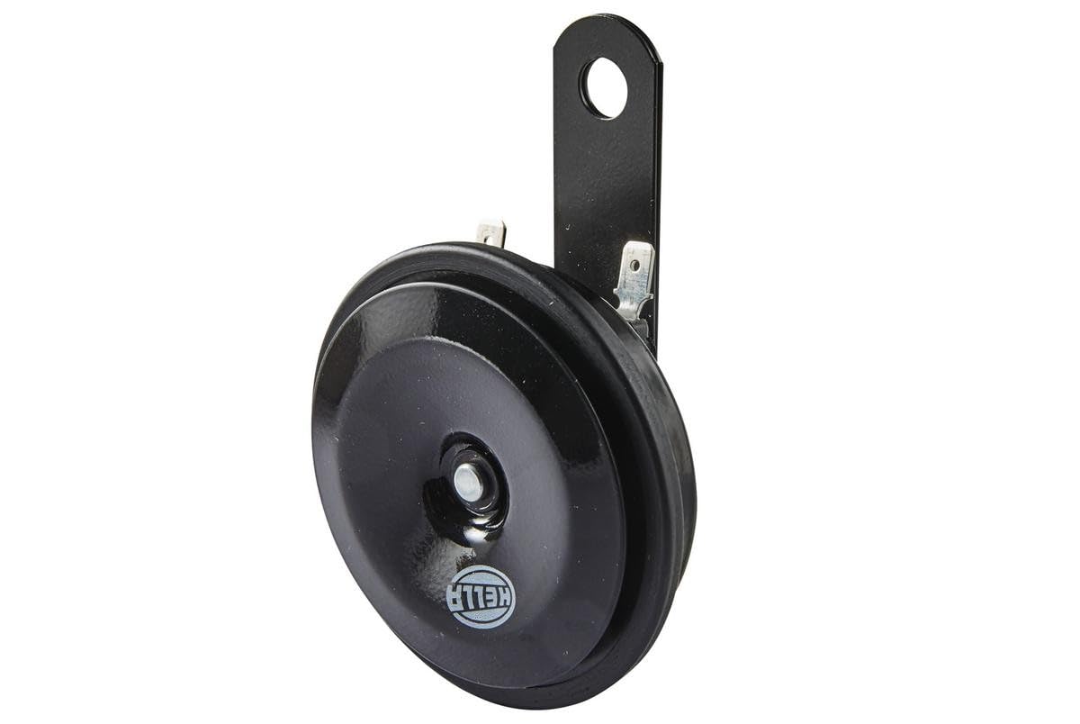 HELLA 3AL 007 425-791 Clacson, M28, 12V, 110dB(A), Gamma frequenze 400Hz, Tono elevato, colore alloggiamento/sede nero, Attacco piatto ad innesto