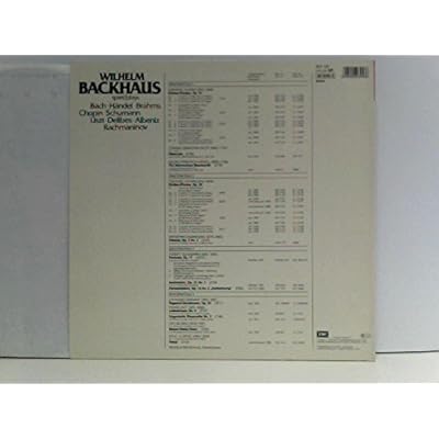 Wilhelm Backhaus &ndash; Werke F&uuml;r Klavier - Piano Works