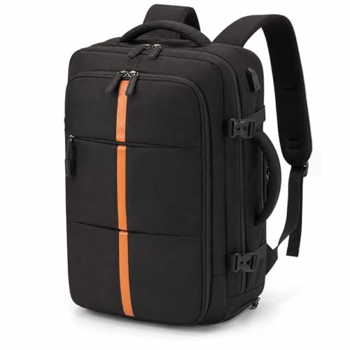 Mochila de Viagem Impermeável Unissex Preta