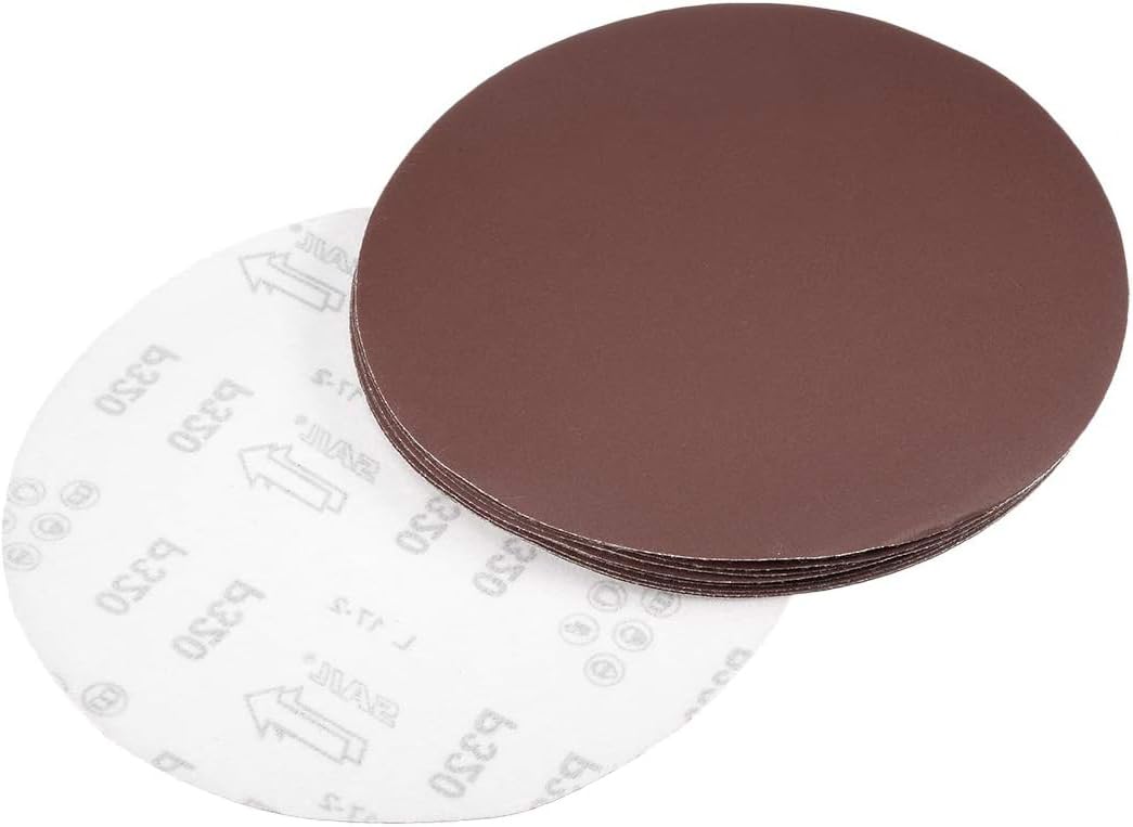 100 discos de lijado PSA de 225 mm, discos de lijado de gancho y bucle sin agujeros de 9 pulgadas, papel de lija de óxido de aluminio, discos de lijado autoadhesivos for lijar madera, pintura, plástic