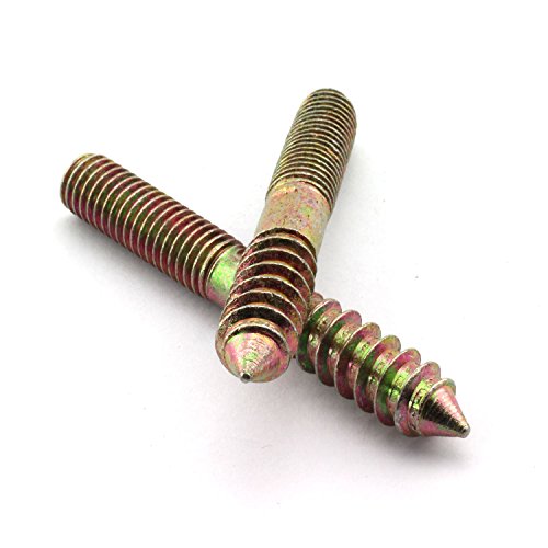 Image of 8 Pack M10 Hanger Bolts Double Headed Bolts Self-Tapping Screw M10 Length 3 Inch Hanger Bolts for Furniture
