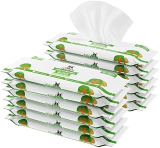 Pogi's Grooming Wipes - 240-Count Travel Pack - Hypoallergenic Pet Wipes for Dogs & Cats - Biodegradable, Green Tea Scent, Deodorising Dog Wipes