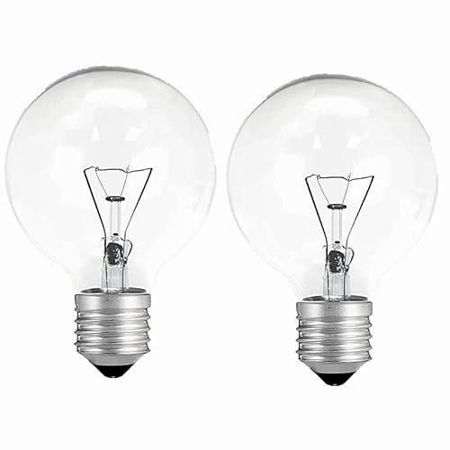 Hrsovii Globe Light Bulbs,G25,40W Incandescent Dimmable, 4000K Soft White Warm
