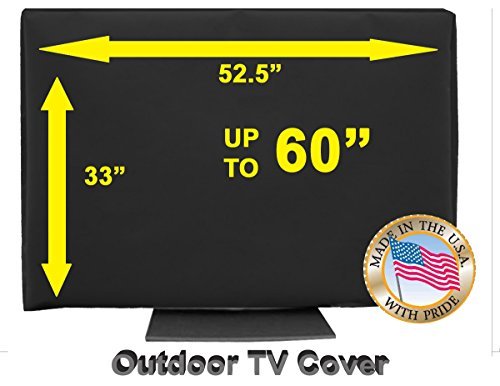 55" Outdoor TV CoverTop Premium Quality Weather Resistant Soft Non Scratch Interior Made in USA (Televisions up to 60")