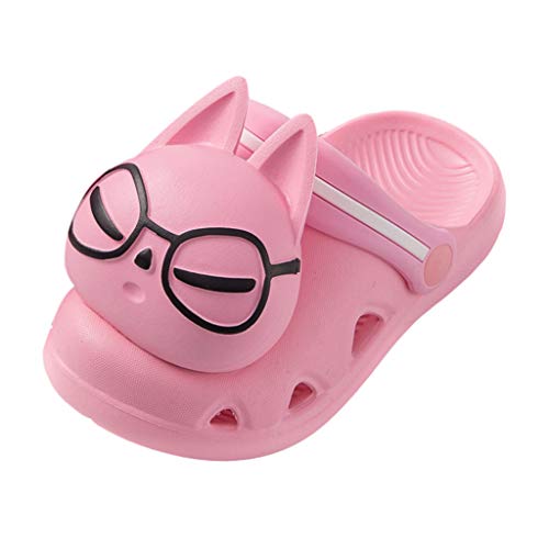 Kids Classic Clogs,Baby Boys Girls' Sandals Big Eyes Cartoon Beach Sandals Lightweight Non-Slip Pool Sandals Slippers Shoes (4.5-5Years, Pink)