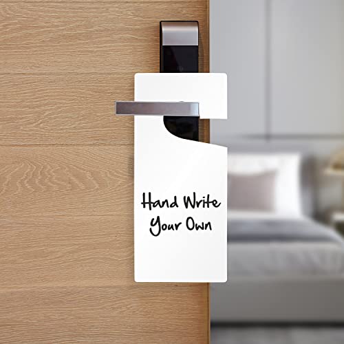 Smartsign Blank Write-On Door Knob Hanger Tags - White | 3.75" X 8.875" Plastic, (Pack Of 6) #TOP7