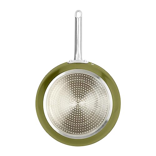 Poêle Sitram en aluminium recyclé induction Ø 30 cm vert métallisé