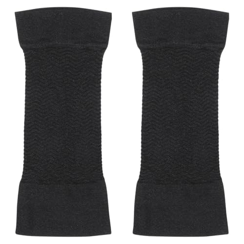 DOITOOL Manchons de Compression Élastiques pour Bras Supérieurs en Fibres Acryliques, Amélioration Circulation, Adaptés pour Gym et Promenade, Couleur Noir, pour Adultes