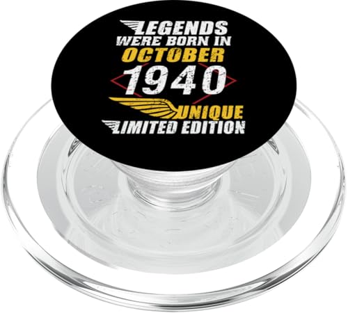 Cumpleaños Octubre 1940 Edición Limitada Regalo Used Vintage PopSockets PopGrip para MagSafe