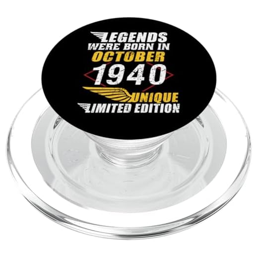 Cumpleaños Octubre 1940 Edición Limitada Regalo Used Vintage PopSockets PopGrip para MagSafe