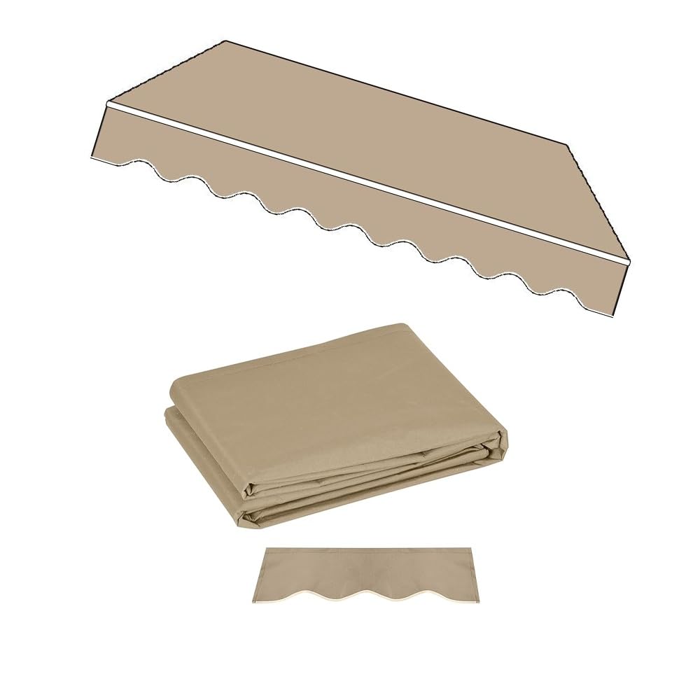 Toile de rechange auvent terrasse kaki store extérieur rétractable protection