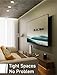 No Stud TV Wall Mount, No Drill TV Mount for 22-55 in, Drywall Studless TVs Bracket with Clear Instructions, Low Profile TVs Hanger with Sturdy Design, Easy to Install for Bedroom, Living Room
