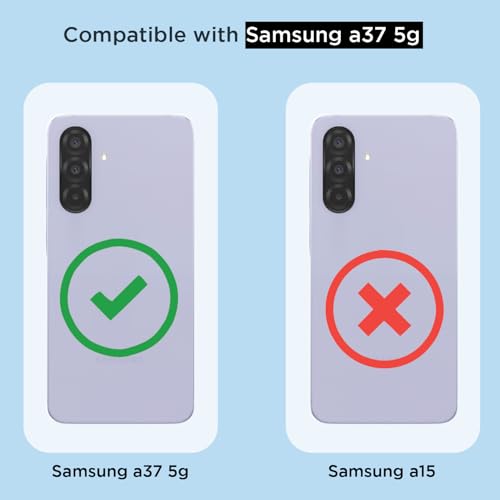 Image of Amazon Basics Back Cover for Samsung Galaxy A37 5G Mag-Safe Shockproof PC + TPU Protective Case Magnetic Support Bumper Case (Transparent Mag-Safe)