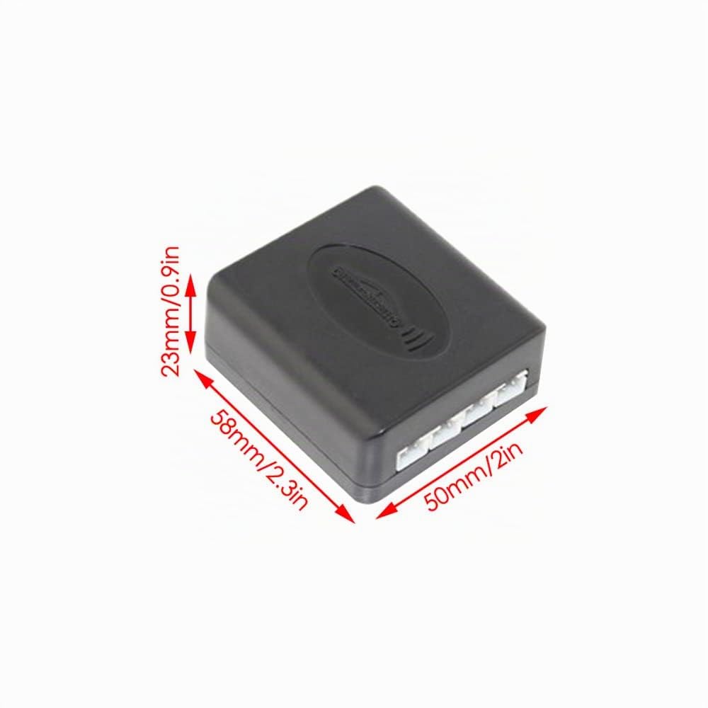 Riloer Radar de recul 12V, Cadre de Plaque d'immatriculation européenne avec 3 capteurs, ABS Noir
