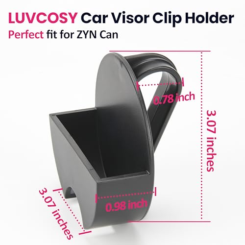 Image of 2 Packs Car Visor Holder Clip Compatible with ZYN Pouches Can | Holster Clip for ZYN | Belt /Car Sun Visor Accessory for Organization | Useful Pouch Holder for On-The-Go Use | Gift for Zyn Lovers