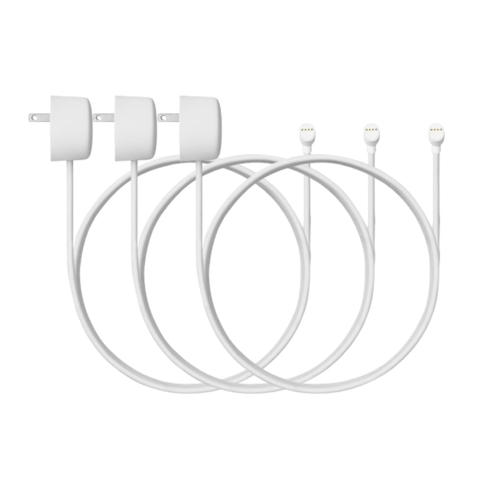 Google Nest Cam Weatherproof Cable for Nest Cam (Battery) Only - 720p - 5m - 3 Pack - Snow