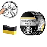 Wheel Care & Restoration Paste, Rim Renewal Paste for Car Wheel Scratch Care, Multi-Purpose Wheels Restoration Polish Cream with Sponge (1pcs)