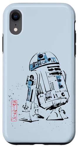 Star Wars R2-D2 Japanese Sumi-e Ink Wash Painting Style Carcasa para iPhone XR