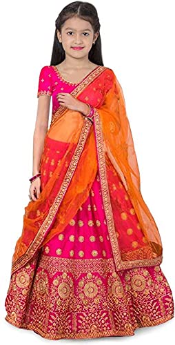 Umavanshi Girls Semi Stiched Lehenga Choli for Girls and Kids, Lehengha for Wedding and Ethnic Wear