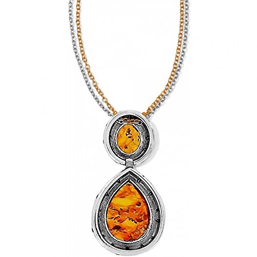 Brighton Bernstein Fossilized Amber Pendant Necklace #TOP1