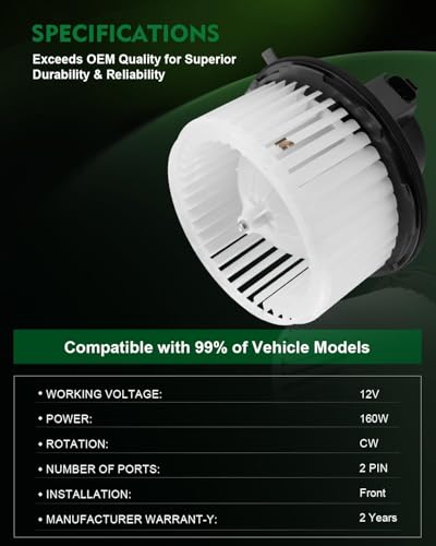 Image of HVAC A /C Heater Blower Motor for:-Chevy Tahoe 2000-2006, for:-GMC Yukon 2000-2006, Sierra 1500 1999-2002, for:-Cadillac Escalade 2002 2003 2004 2005 2006 OE# 700089, 52400424