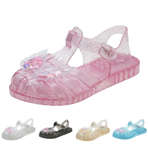 IWIHMIV Girls Jelly Sandals Toddler Girl Sandals Summer Princess Breathable Flat Shoes for Girl Closed Toe Beach Sandals2