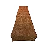Backdrop King Inc,12' Wide x 72' Long,Full Covered Glitter Shimmer Fabric Table Runner - Party Decoration (Bronze)