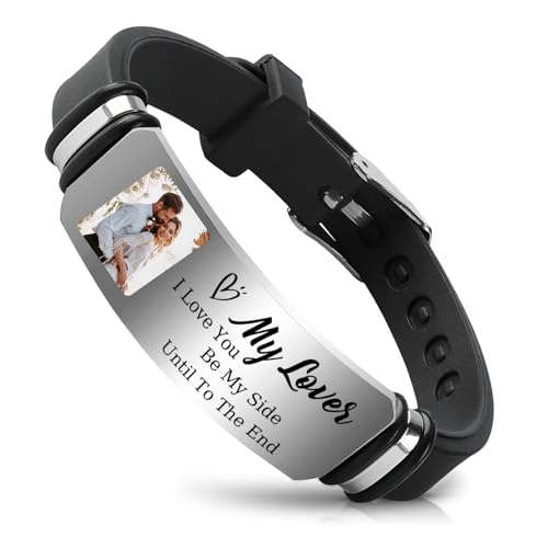 ubjva Picture Bracelet Personalized Photo Custom Memorial Bracelet