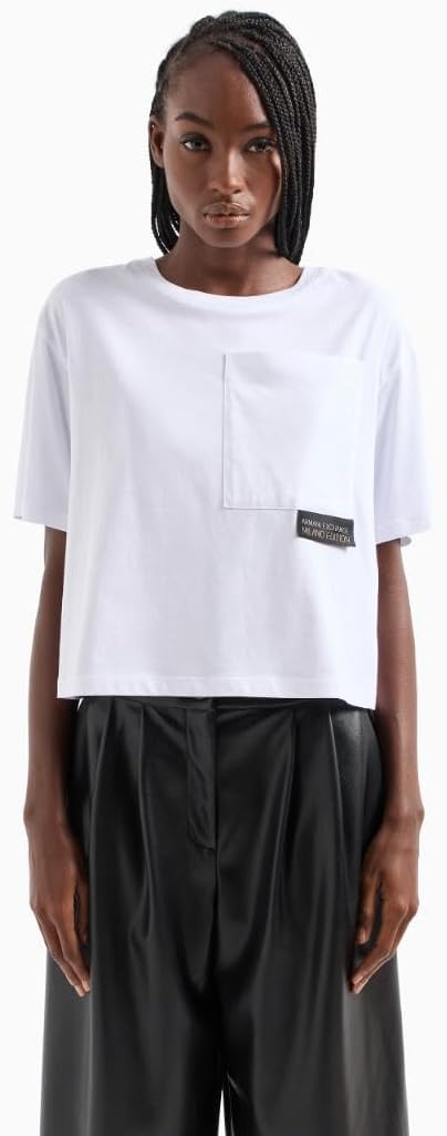 Armani Exchange Womens Milano Edition Pocket Tee