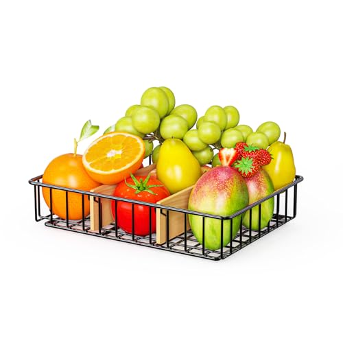 Cesta de frutas con 50% de descuento, organizador de cocina de 3 compartimentos