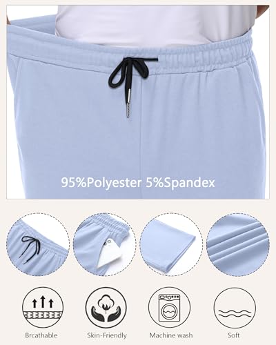 Neer 4 Pack Men's Sweatpants Athletic Drawstring Open Bottom Pants Workout Running Lounge Pants with Pocket for Men4