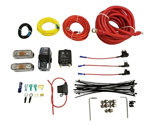 airmaxxx Dual Air Compressor Wiring Kit 12V Heavy Duty for Air Ride Suspension