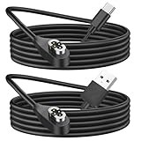 2-Pack Compatible with Shokz OpenSwim Pro S710 Bone,Magnetic Charging Cable for USB-C & USB-A to 4-Pin Magnetic Connector Replacement Charger Cord for Bone Conduction Headphones 3.3ft