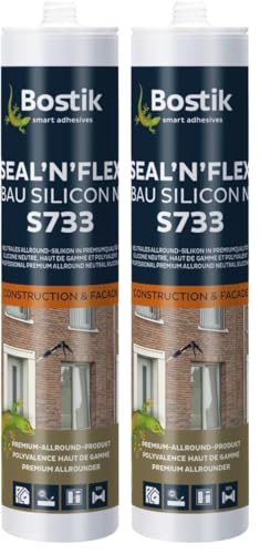 Silicone blanc Bostik S733 haute flexibilité pour joints étanches et durables
