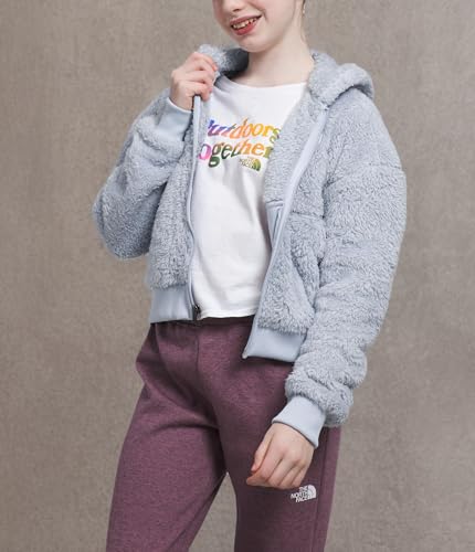 The North Face Girls' Oso Fleece Full-Zip Hooded Jacket, Dusty Periwinkle, X-Small3