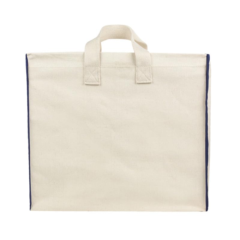 Image of SHIBUI Canvas Reinforced Cotton Handles with Multipurpose Clothes Storage Organizer & Grocery vegetable shopping and Covers Zip Bags.