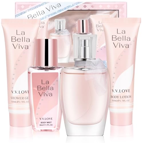 Coffret Cadeau Parfums Femme | Coffrets de Soins de la Peau:Eau de Parfum, Gel Douche, Lait pour le Corps | Cadeaux de Noël, Anniversaires, Pour Votre mère, Votre Petite Amie, Vos Collègues