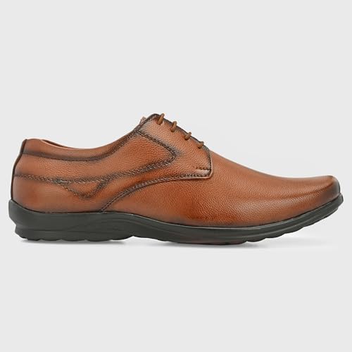 Image of Centrino Formal Shoes for Men | Lightweight Comfortable Office Shoes for Man Stylish | Cushioned Insole Lace-Up Shoes for Men | Durable TPR Sole | Trendy Classic Design Footwear for Men (8117)