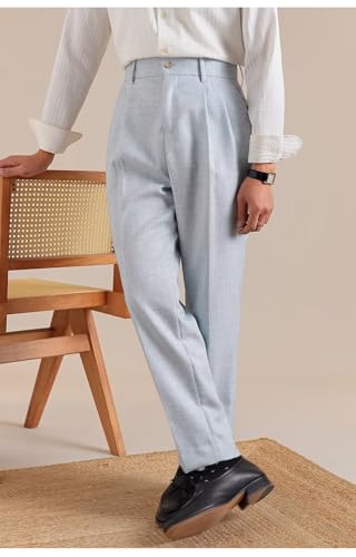 Mens Linen Pants Casual Beach Summer Classic Gurkha Pants Lightweight Linen Trousers3