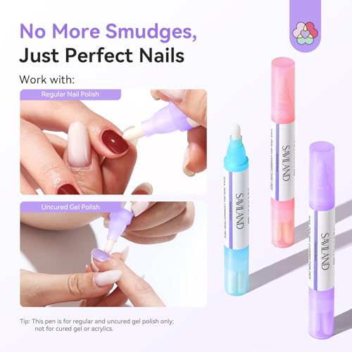Image of SAVILAND Ultra-Precise Nail Polish Remover Pen 3 PCS Refillable 9 Tips