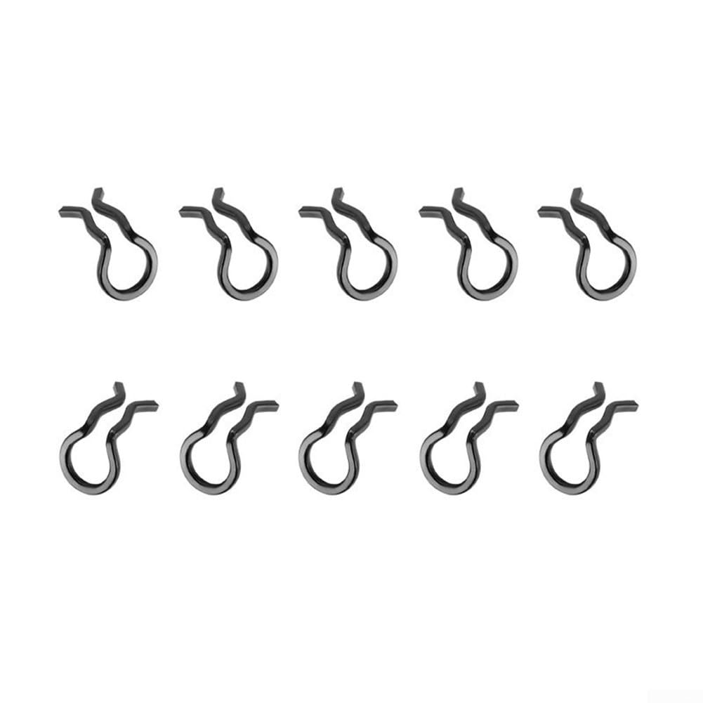 Clip per pastiglie freno in acciaio inossidabile per XT/SLX/XTR e per Formula per MEGA, set di clip a molla per pinza da bicicletta, 10 pezzi (nero)