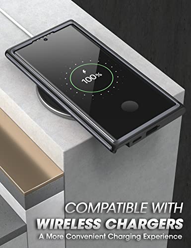 SUPCASE UB Edge Pro Series Case for Samsung Galaxy S22 Ultra 5G (2022 Release), Slim Frame Clear Protective Case with Built-in Screen Protector (Black) - Image 7