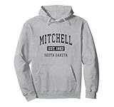 Photo Gallery mitchell south dakota sd - design sportivo vintage, colore: nero felpa con cappuccio Photo Gallery mitchell south dakota sd - design sportivo vintage, colore: nero felpa con cappuccio